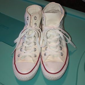 White Converse High Tops